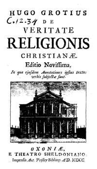 cover of Hugo Grotius's De veritate religionis Christianæ