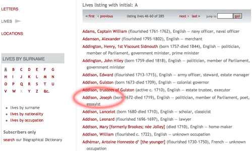 people listed by surname